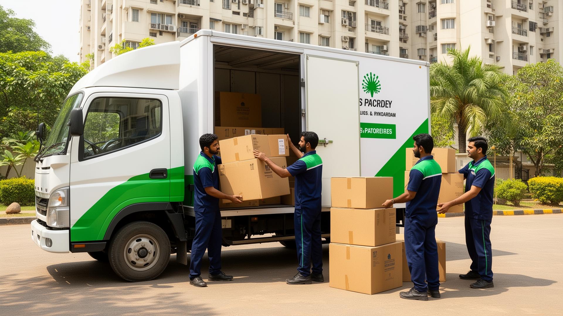Himanshi movers loading a moving truck in Hyderabad